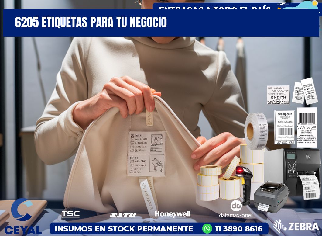 6205 etiquetas para tu negocio