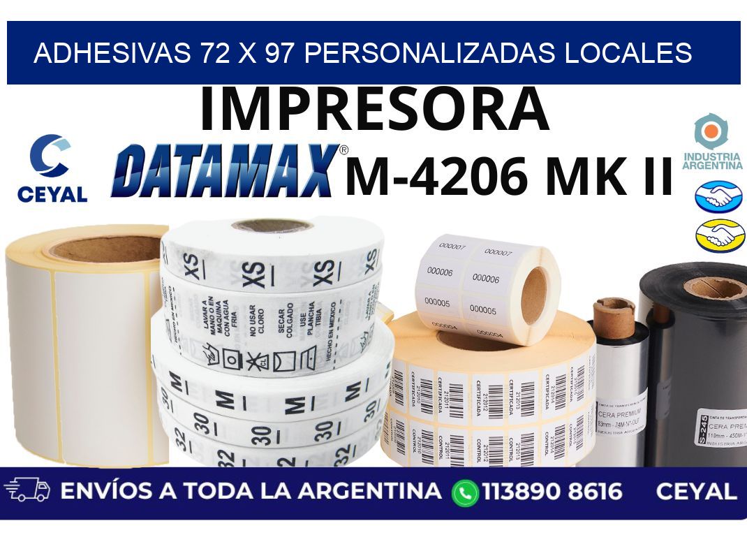 adhesivas 72 x 97 personalizadas locales