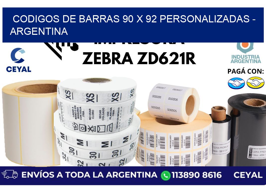 codigos de barras 90 x 92 personalizadas – Argentina
