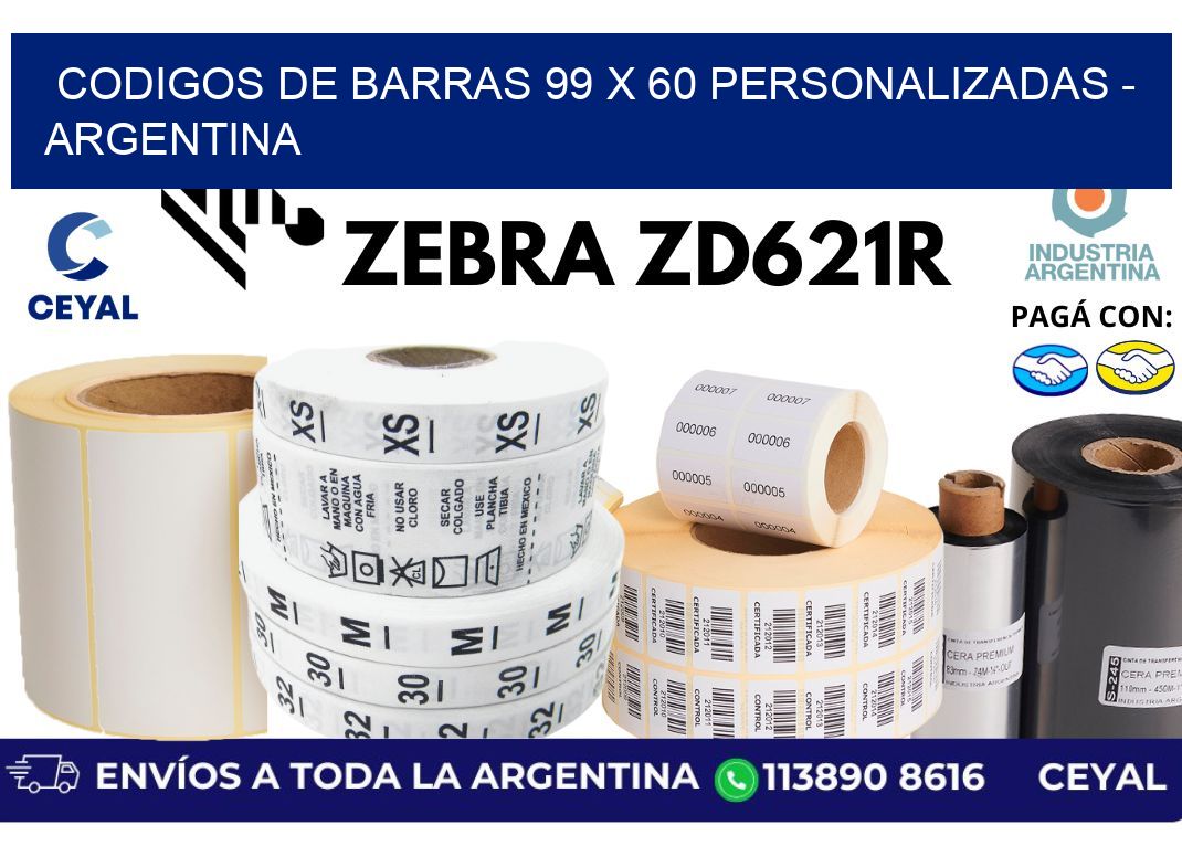 codigos de barras 99 x 60 personalizadas – Argentina