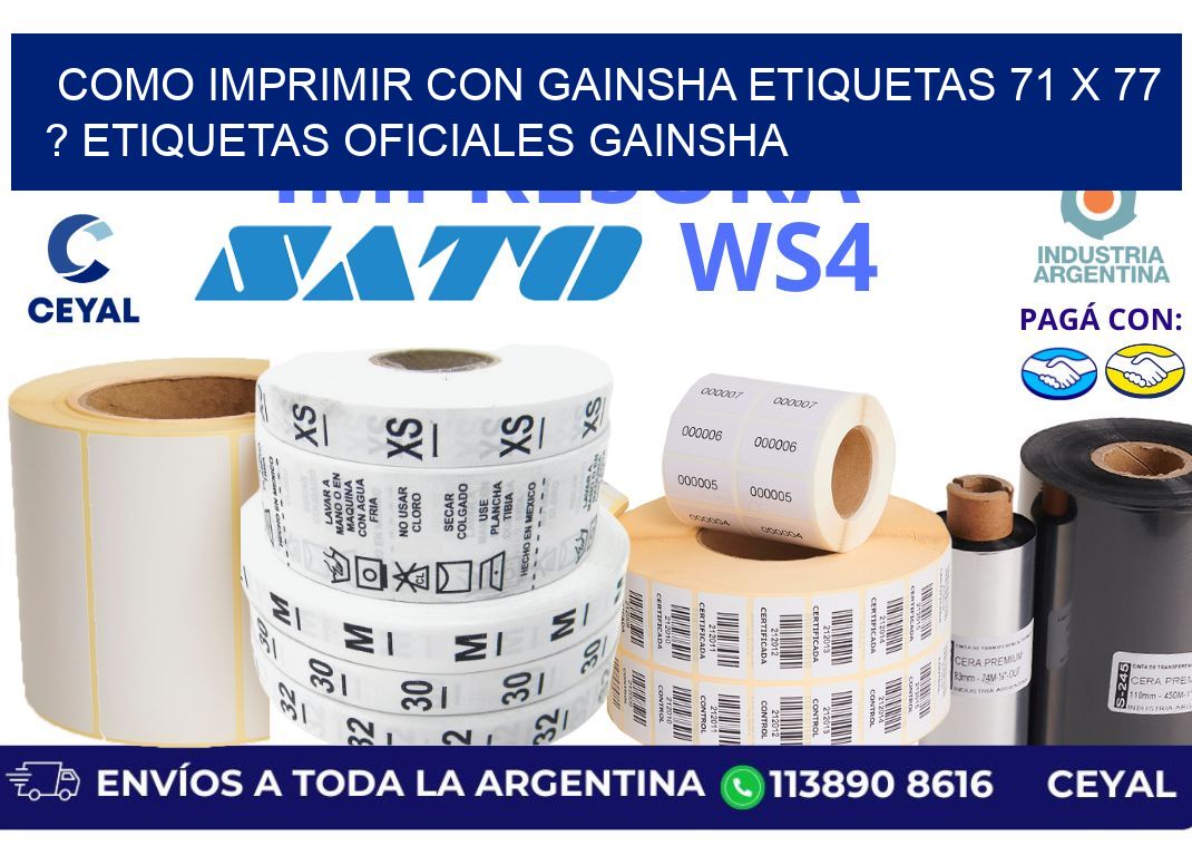 como imprimir con gainsha etiquetas 71 x 77 ? etiquetas oficiales gainsha