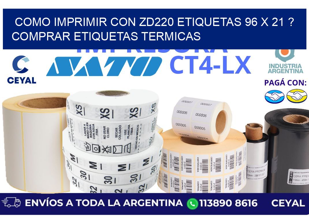 como imprimir con zd220 etiquetas 96 x 21 ? Comprar Etiquetas termicas