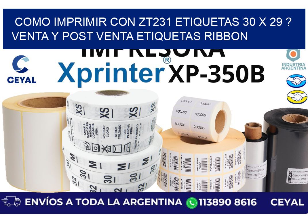 como imprimir con zt231 etiquetas 30 x 29 ? Venta y post venta etiquetas ribbon