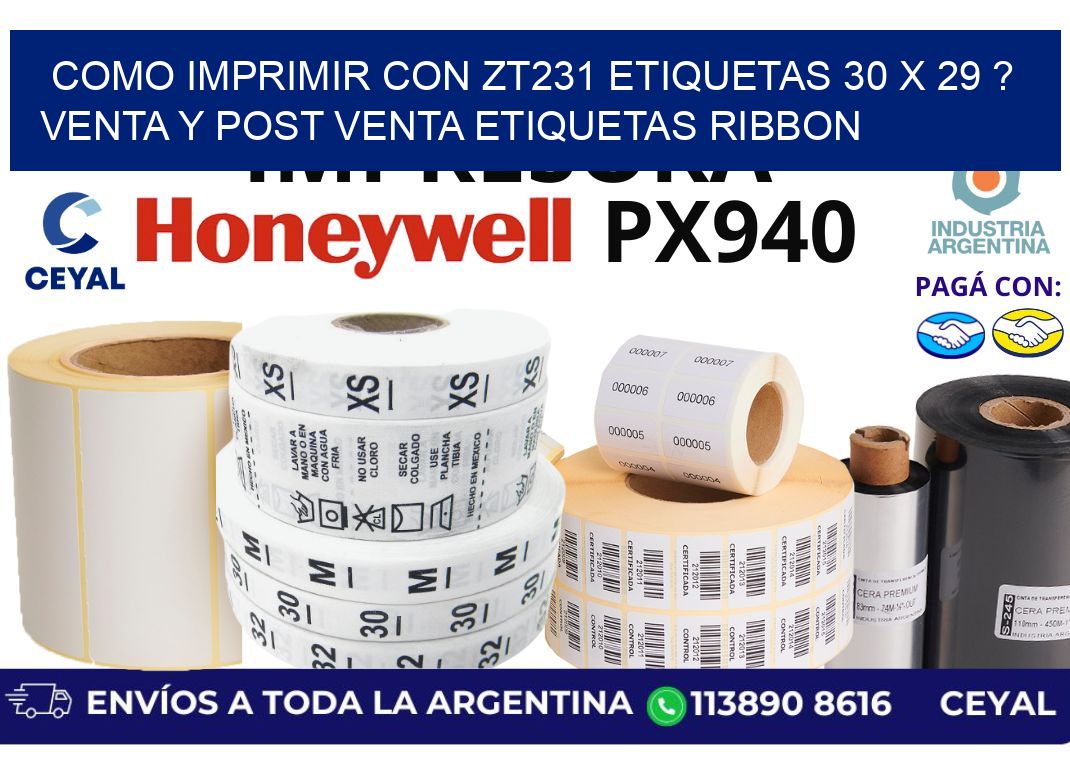 como imprimir con zt231 etiquetas 30 x 29 ? Venta y post venta etiquetas ribbon