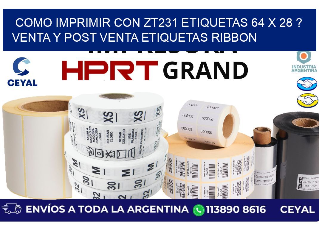 como imprimir con zt231 etiquetas 64 x 28 ? Venta y post venta etiquetas ribbon