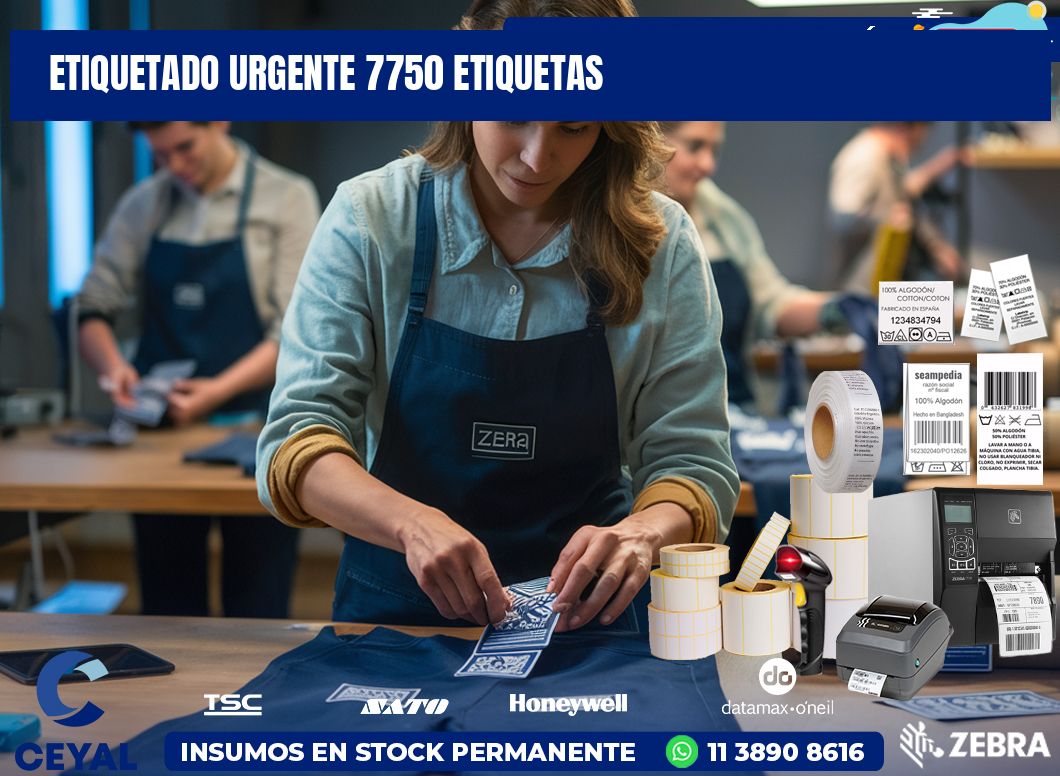 etiquetado urgente 7750 etiquetas