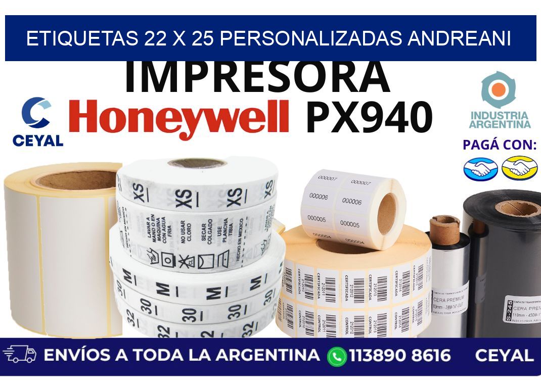 etiquetas 22 x 25 personalizadas andreani