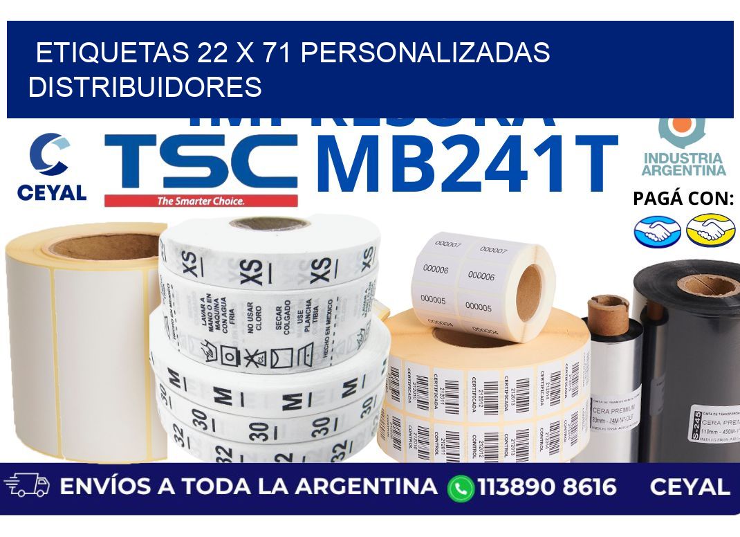 etiquetas 22 x 71 personalizadas distribuidores