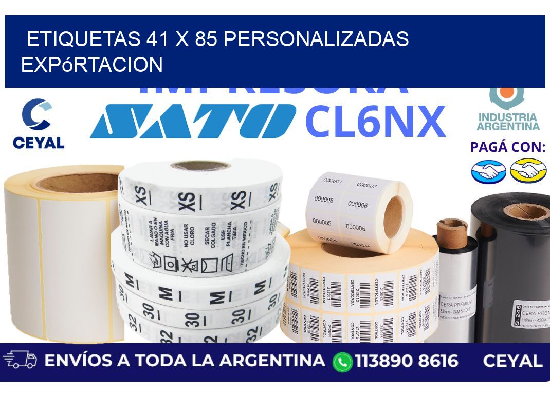 etiquetas 41 x 85 personalizadas expórtacion
