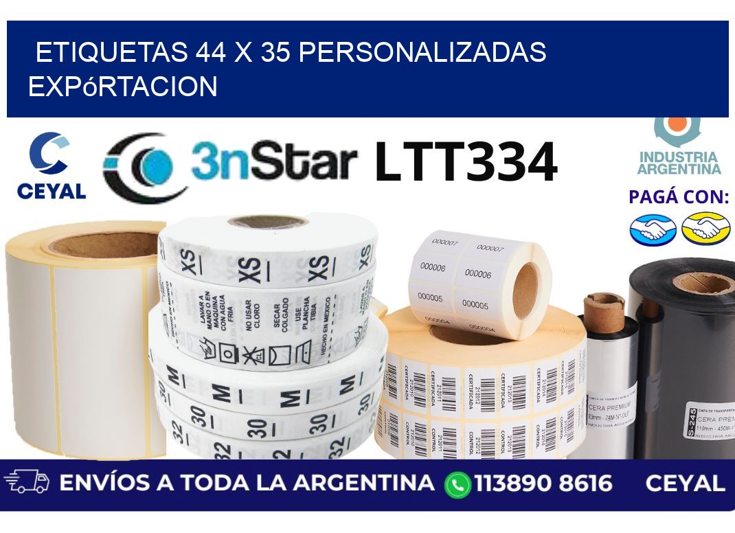 etiquetas 44 x 35 personalizadas expórtacion