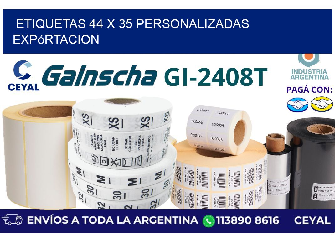 etiquetas 44 x 35 personalizadas expórtacion