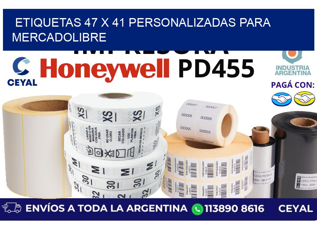 etiquetas 47 x 41 personalizadas para mercadolibre
