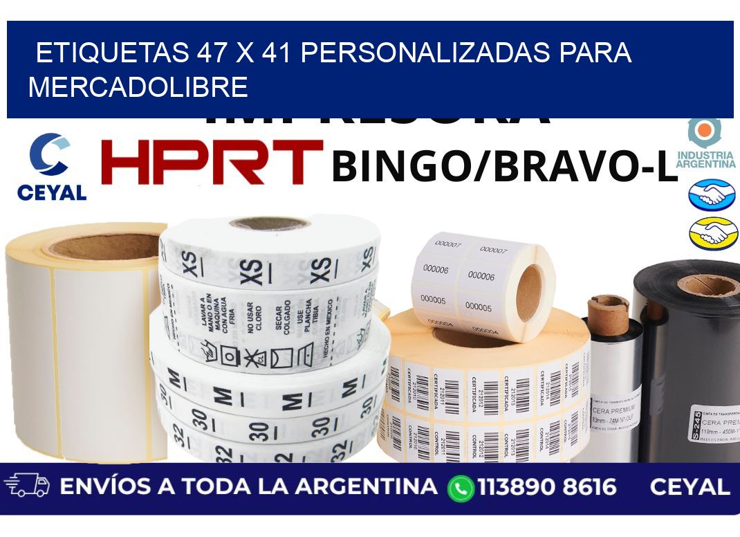 etiquetas 47 x 41 personalizadas para mercadolibre