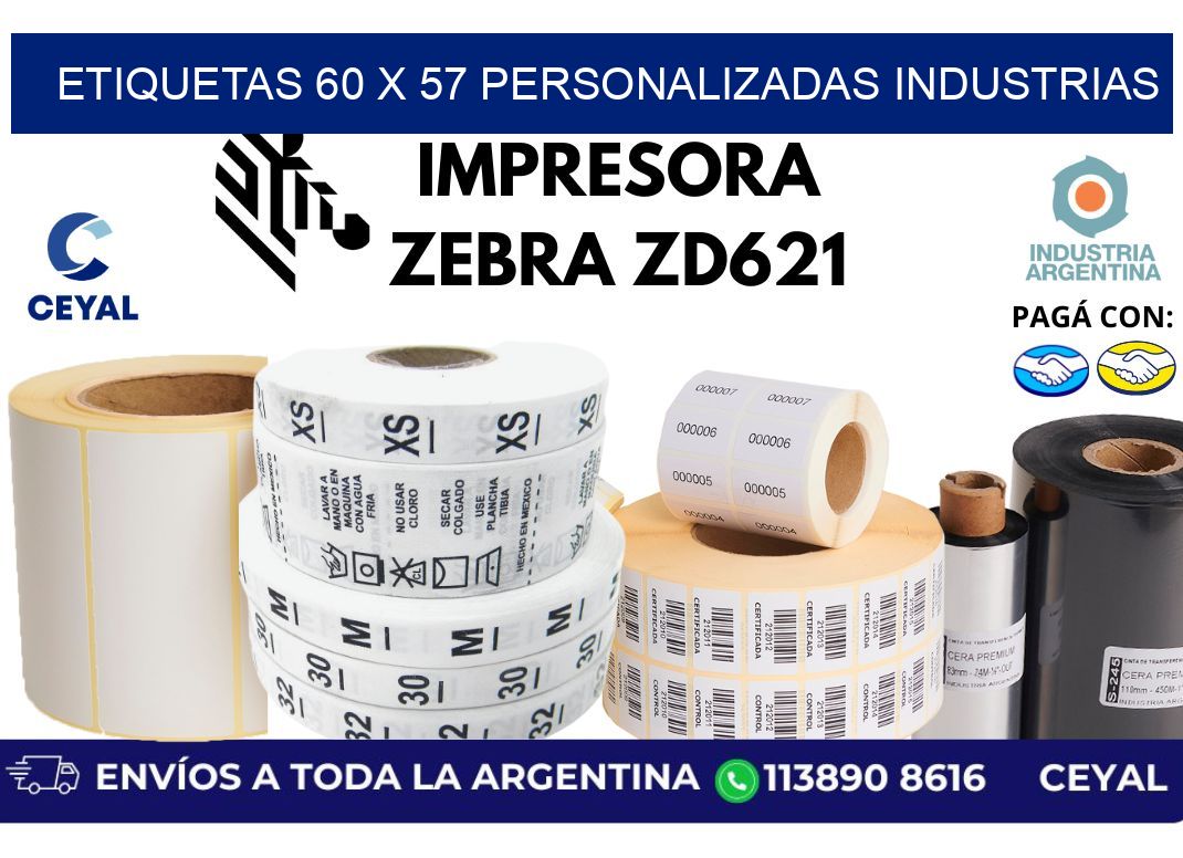 etiquetas 60 x 57 personalizadas industrias