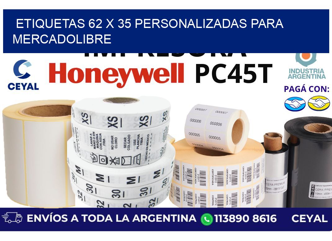 etiquetas 62 x 35 personalizadas para mercadolibre