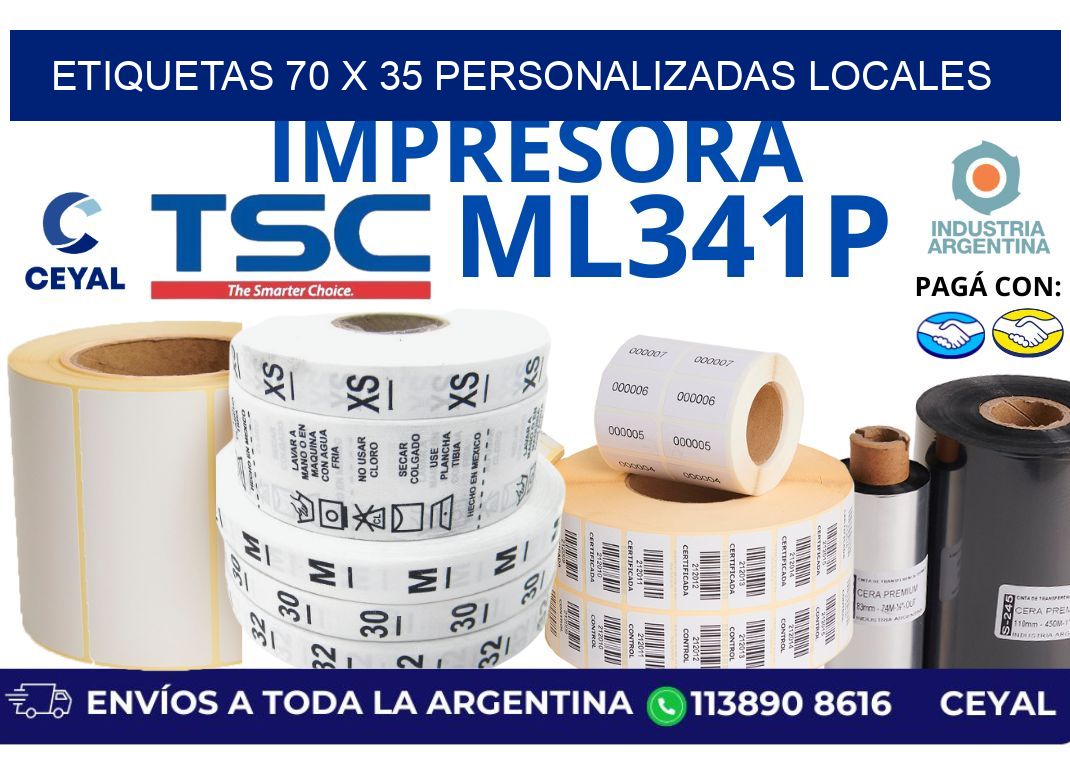 etiquetas 70 x 35 personalizadas locales