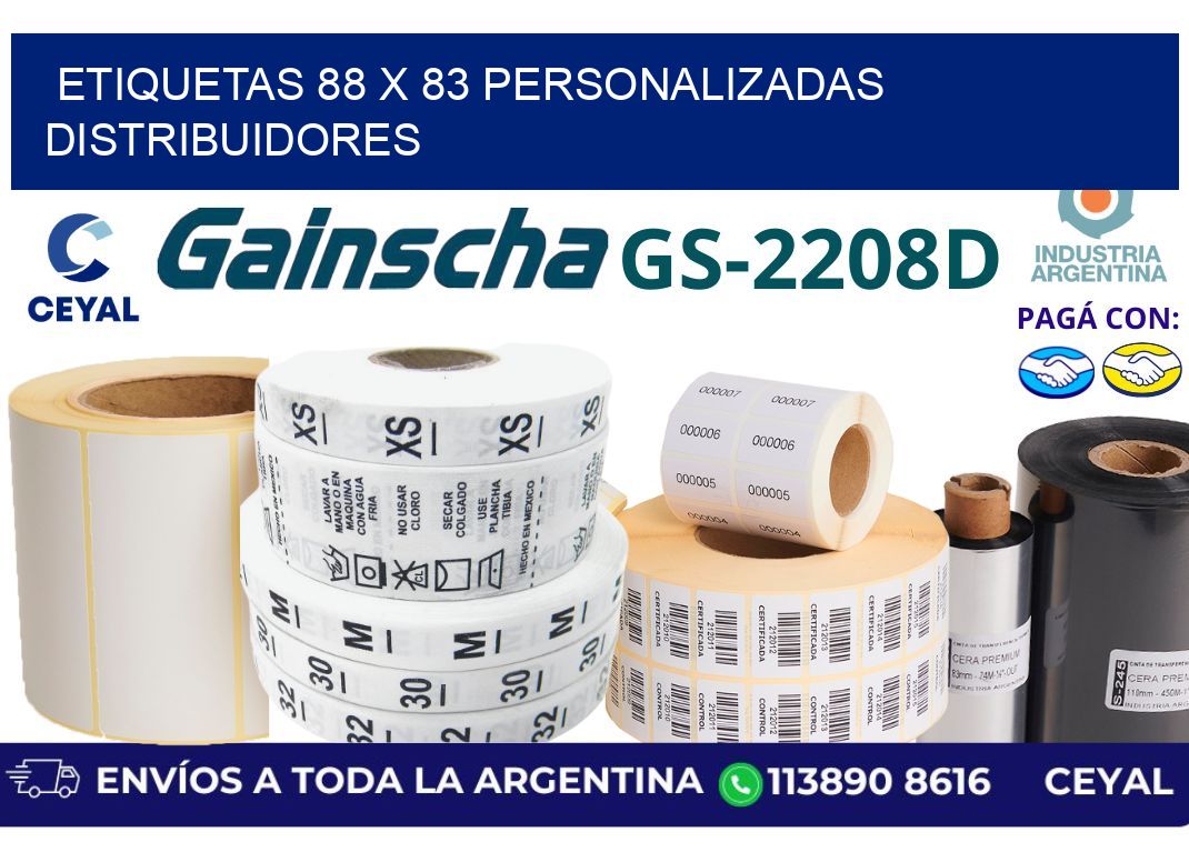 etiquetas 88 x 83 personalizadas distribuidores