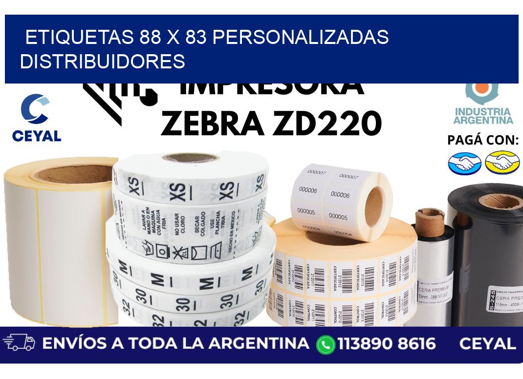 etiquetas 88 x 83 personalizadas distribuidores