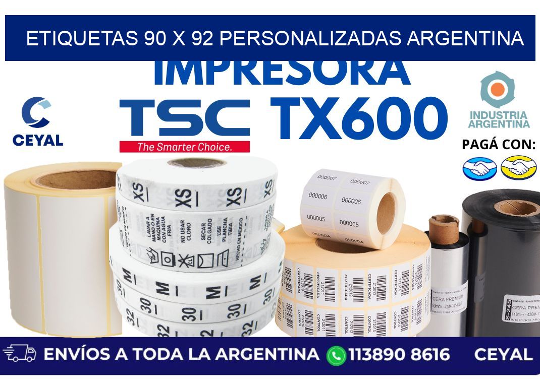 etiquetas 90 x 92 personalizadas argentina