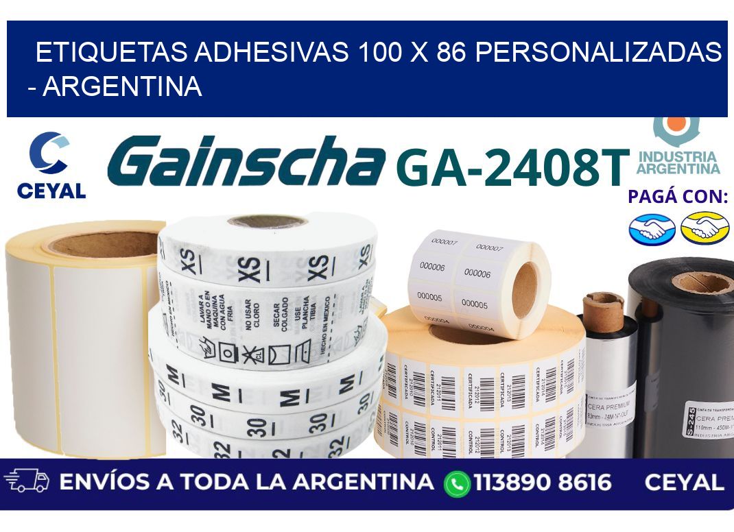 etiquetas adhesivas 100 x 86 personalizadas - Argentina