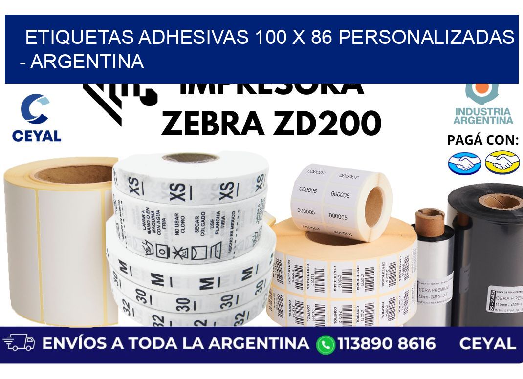 etiquetas adhesivas 100 x 86 personalizadas – Argentina