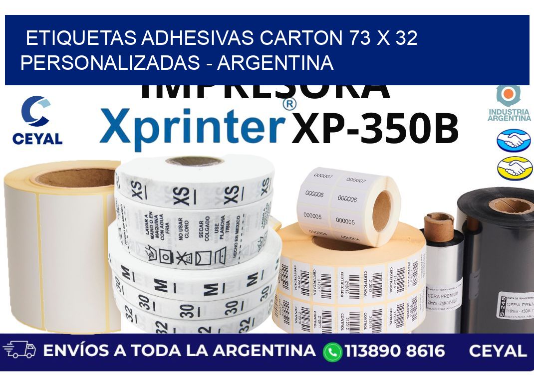 etiquetas adhesivas carton 73 x 32 personalizadas - Argentina