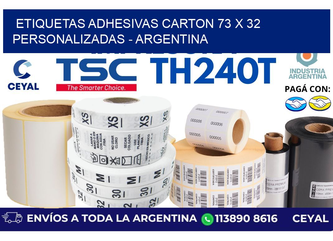 etiquetas adhesivas carton 73 x 32 personalizadas – Argentina