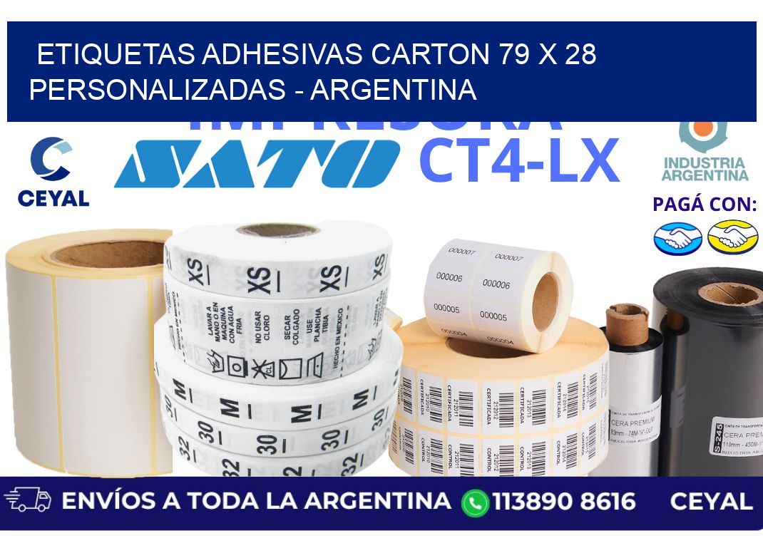 etiquetas adhesivas carton 79 x 28 personalizadas – Argentina