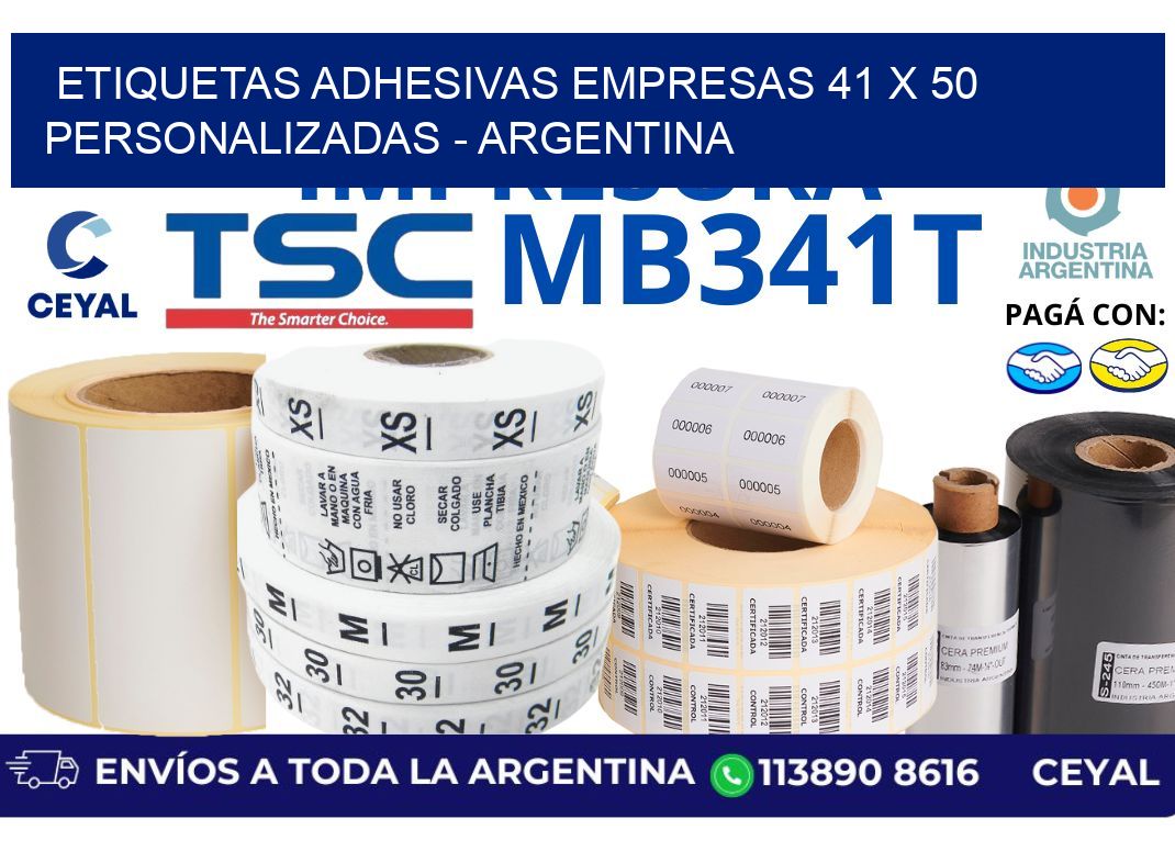 etiquetas adhesivas empresas 41 x 50 personalizadas - Argentina