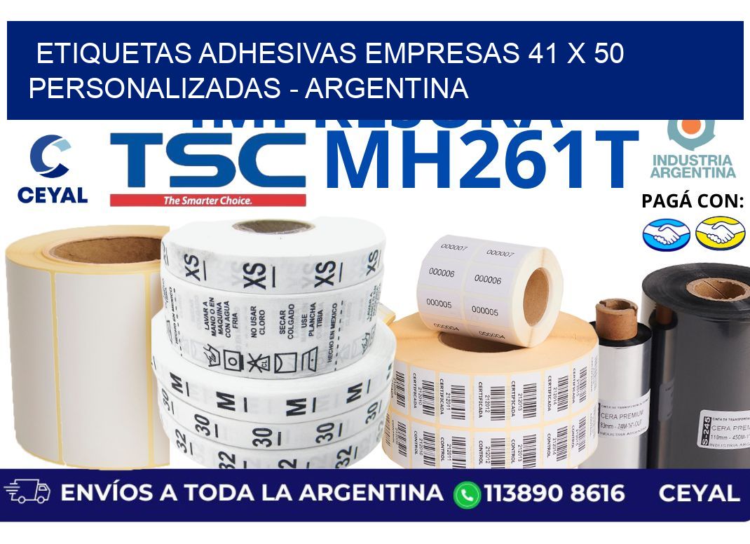 etiquetas adhesivas empresas 41 x 50 personalizadas – Argentina