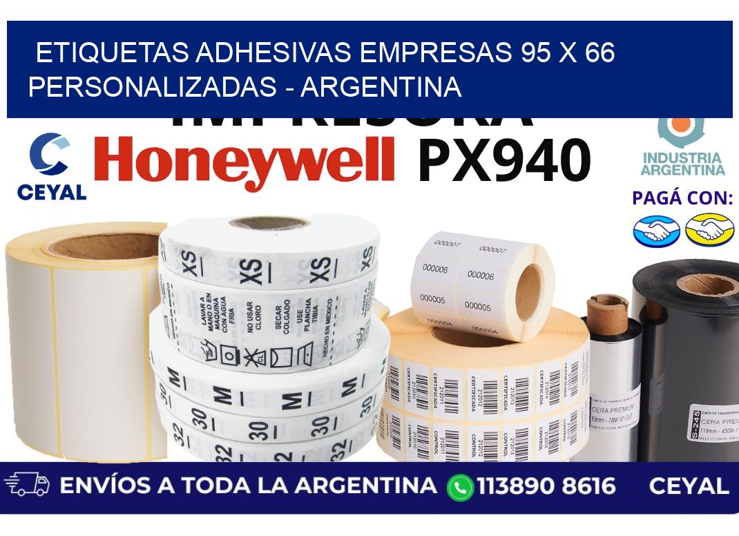etiquetas adhesivas empresas 95 x 66 personalizadas - Argentina
