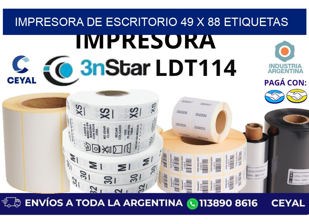impresora de escritorio 49 x 88 etiquetas