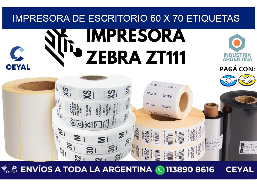 impresora de escritorio 60 x 70 etiquetas