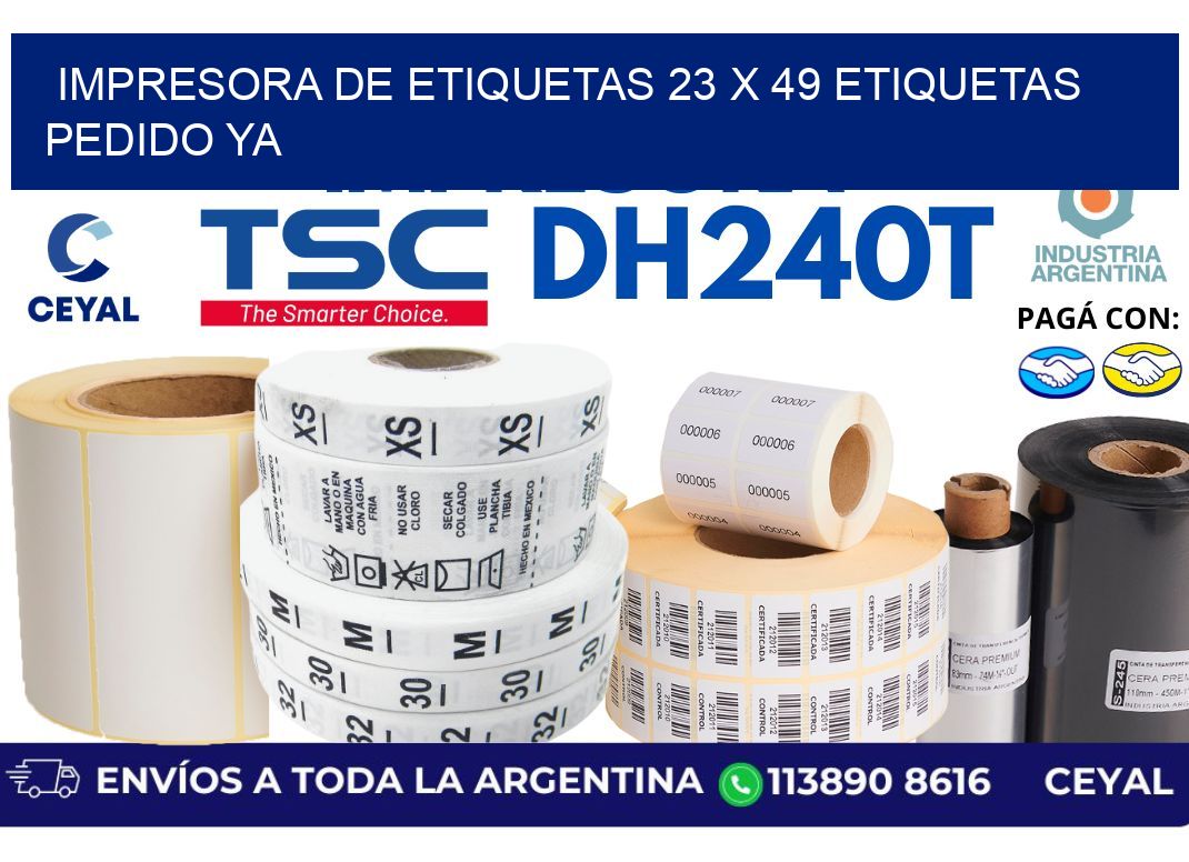 impresora de etiquetas 23 x 49 etiquetas pedido ya