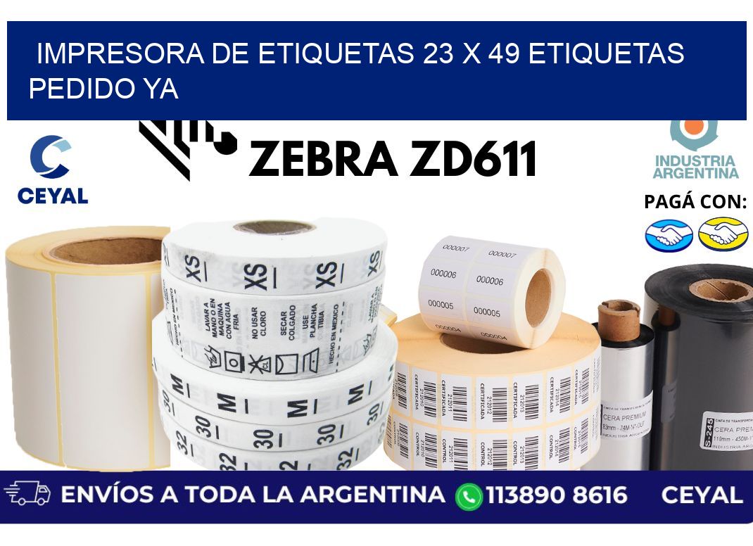 impresora de etiquetas 23 x 49 etiquetas pedido ya