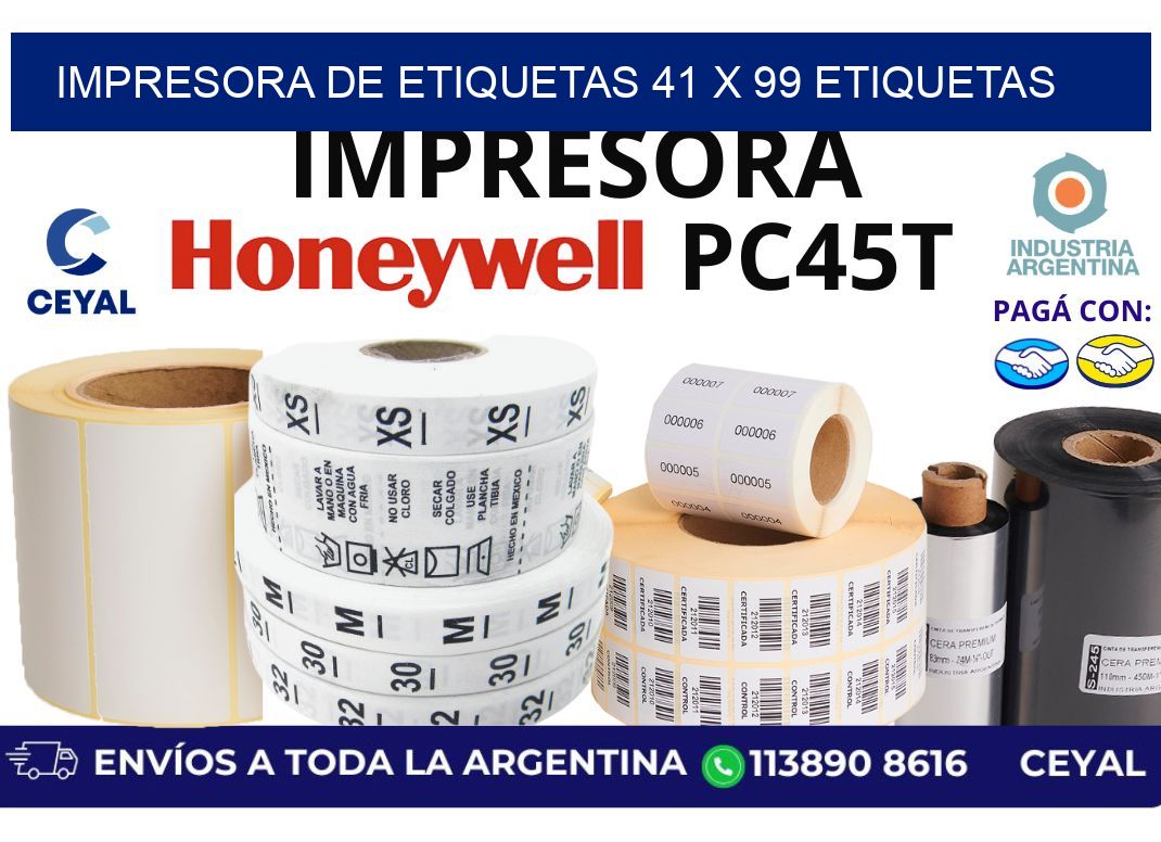 impresora de etiquetas 41 x 99 etiquetas