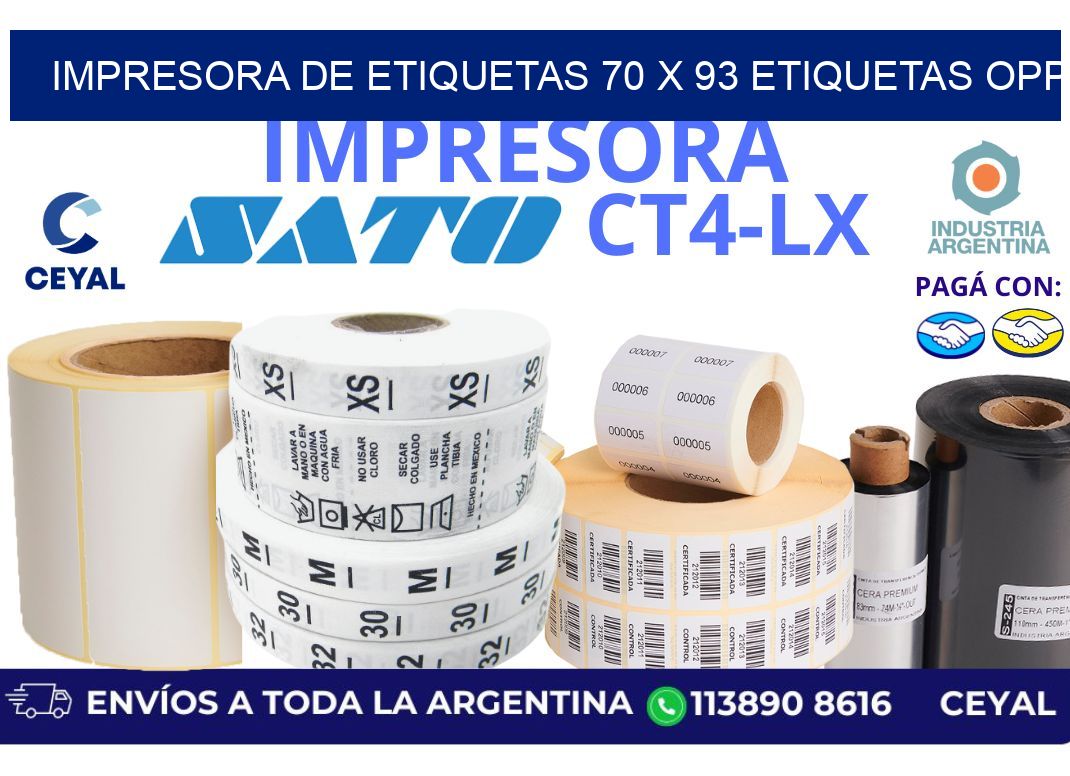 impresora de etiquetas 70 x 93 etiquetas opp