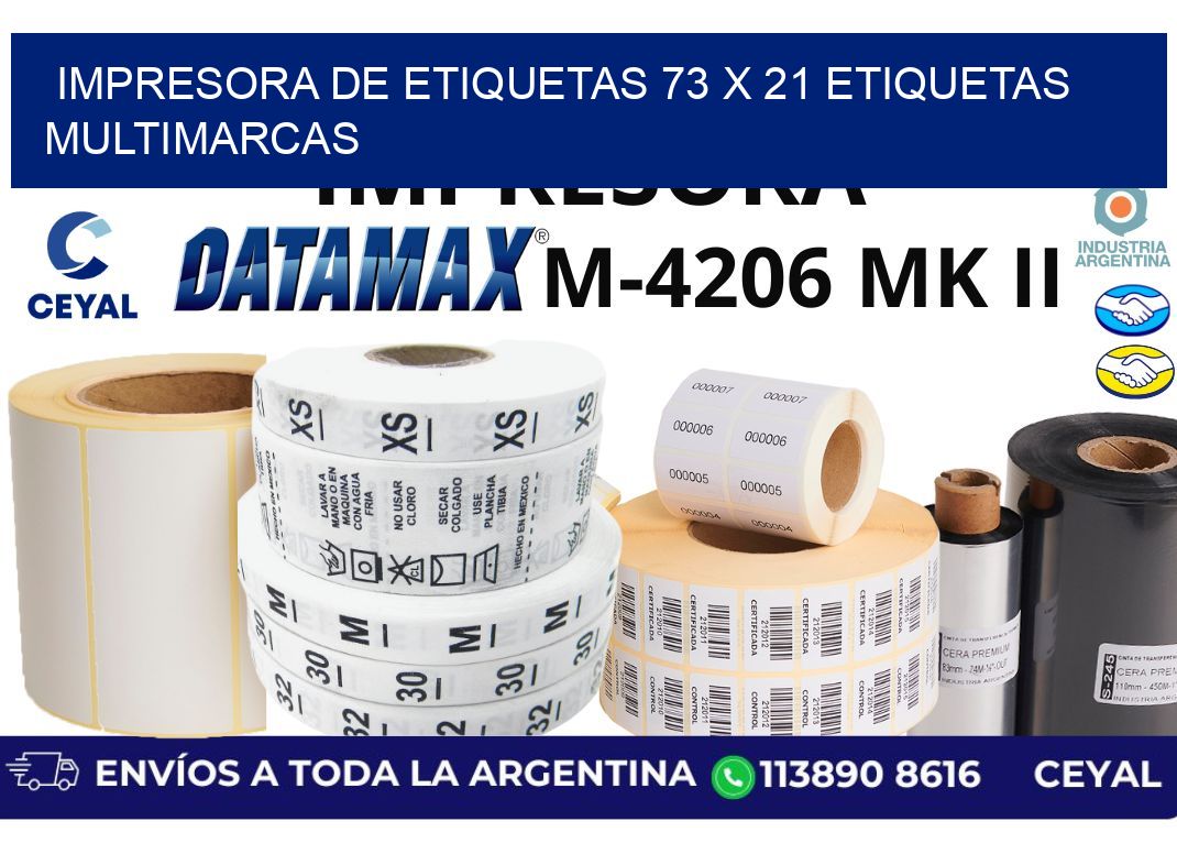 impresora de etiquetas 73 x 21 etiquetas multimarcas