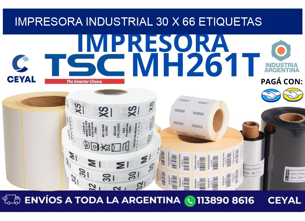 impresora industrial 30 x 66 etiquetas