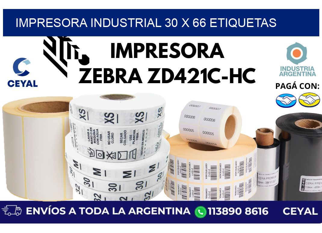 impresora industrial 30 x 66 etiquetas