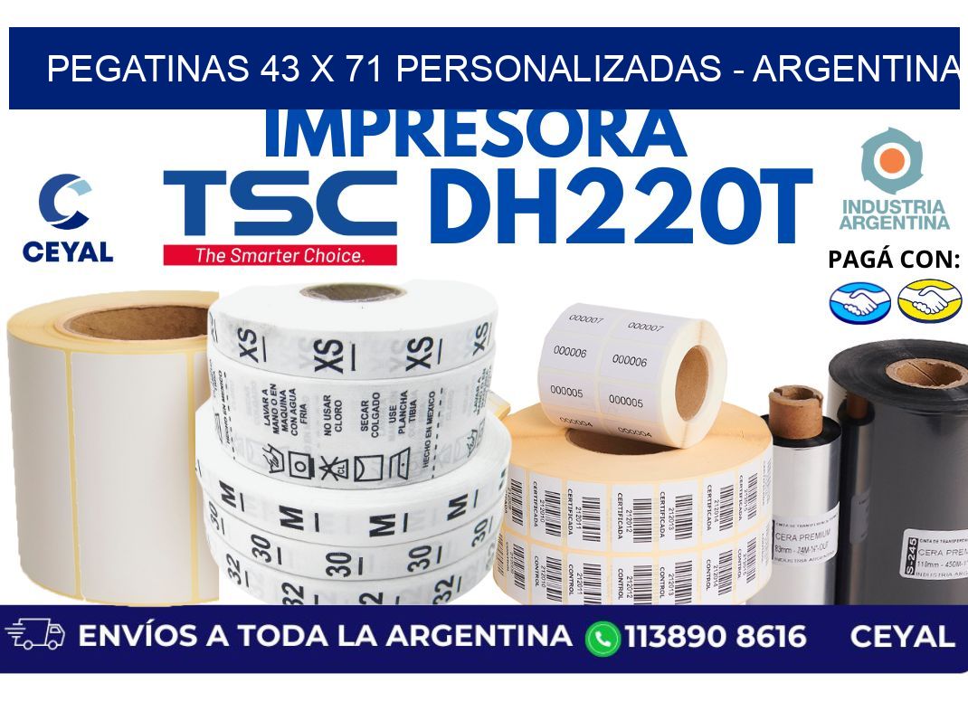 pegatinas 43 x 71 personalizadas – Argentina