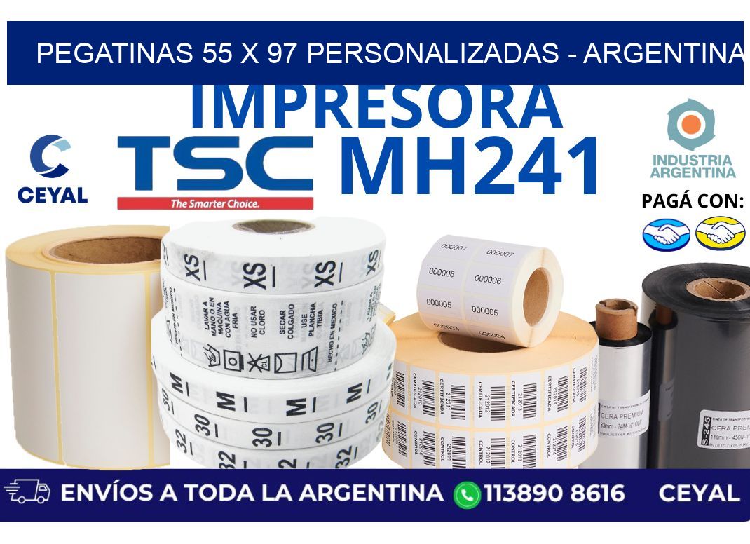 pegatinas 55 x 97 personalizadas – Argentina