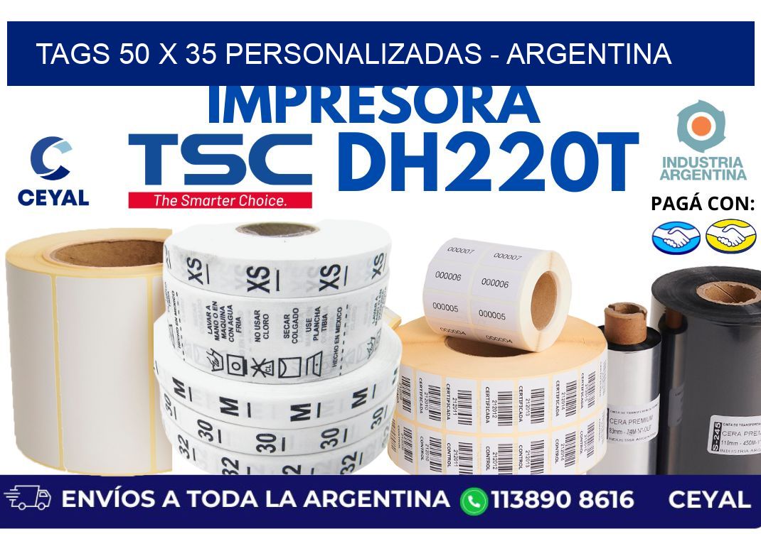 tags 50 x 35 personalizadas - Argentina