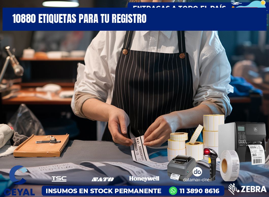 10880 etiquetas para tu registro