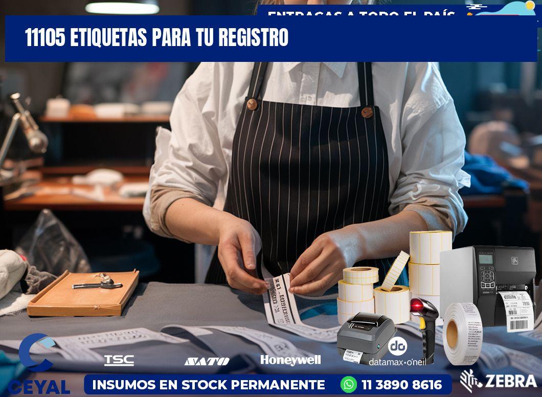11105 etiquetas para tu registro