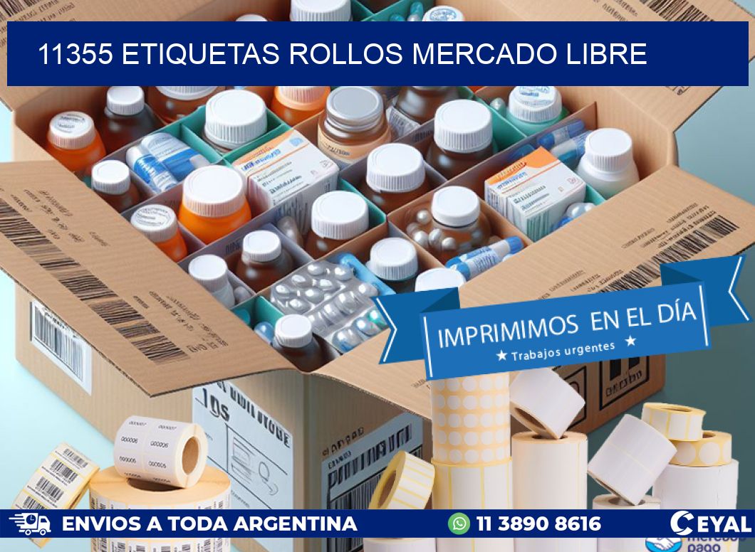 11355 etiquetas rollos MERCADO LIBRE