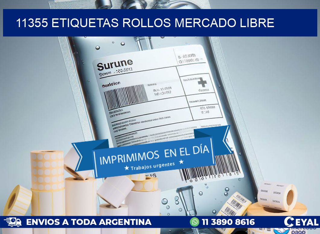 11355 etiquetas rollos MERCADO LIBRE
