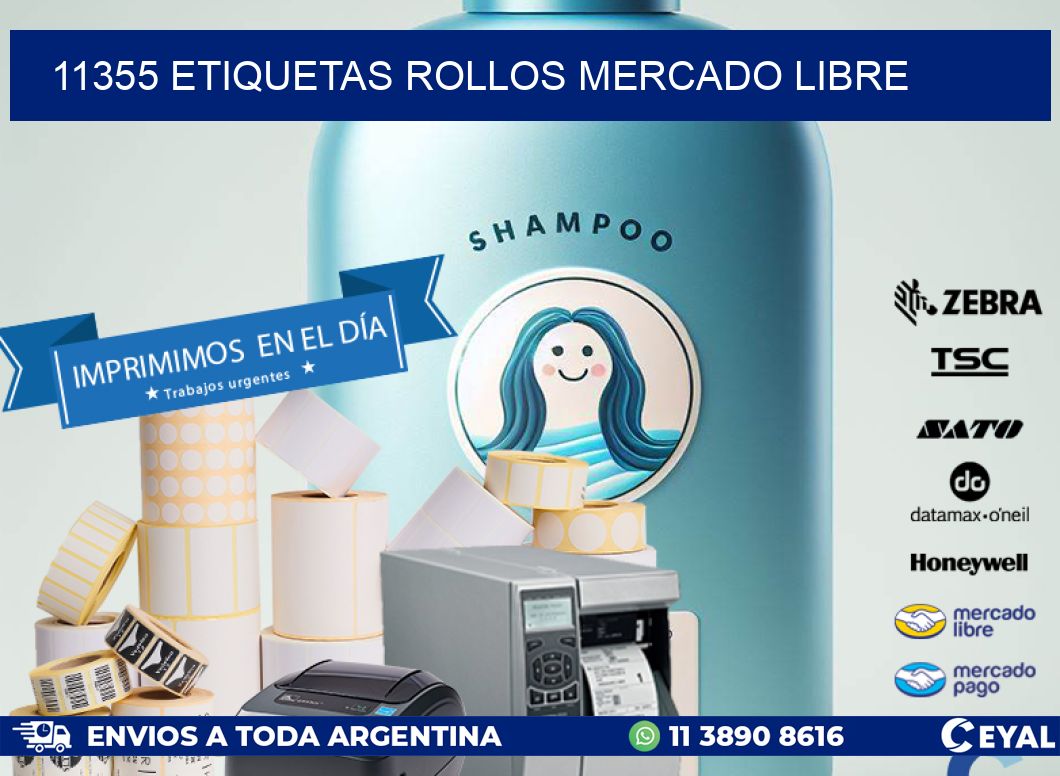 11355 etiquetas rollos MERCADO LIBRE