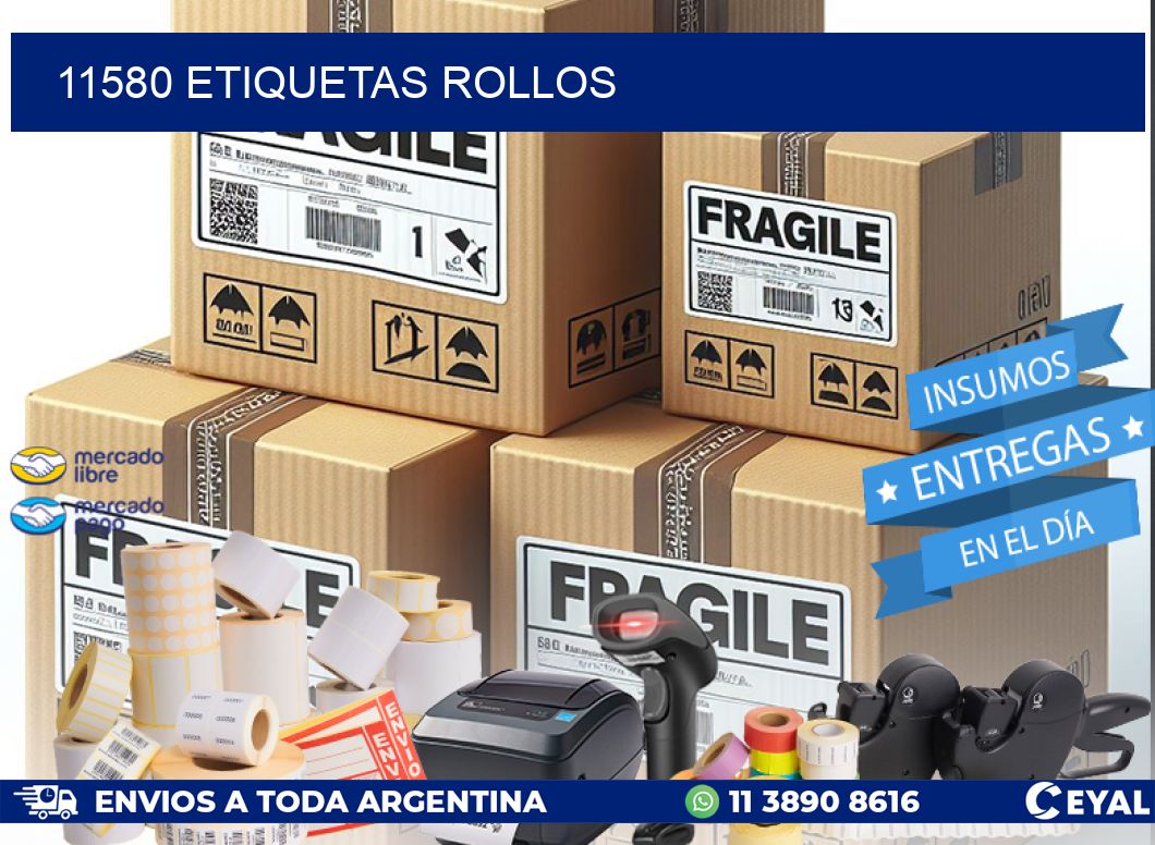 11580 etiquetas rollos