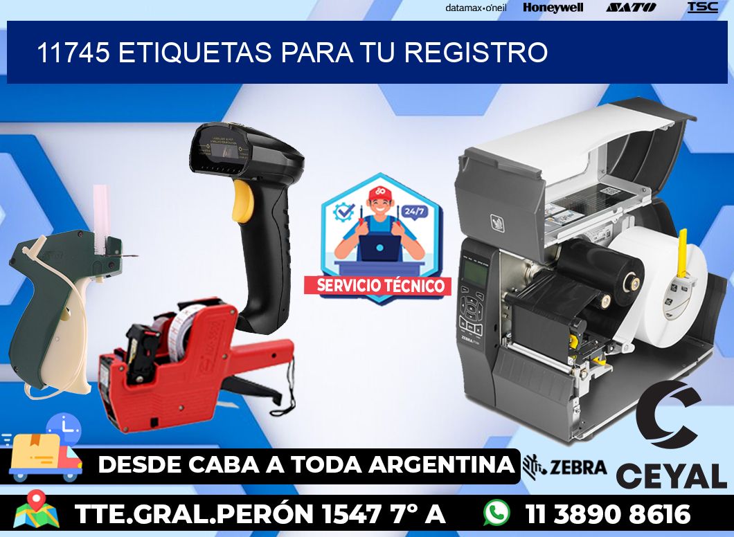 11745 etiquetas para tu registro